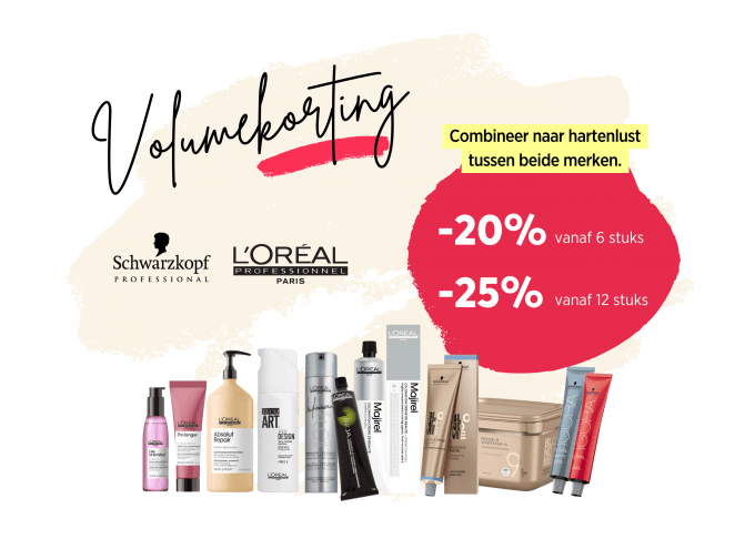 Staffelkorting tot 25% op L'Oréal en Schwarzkopf