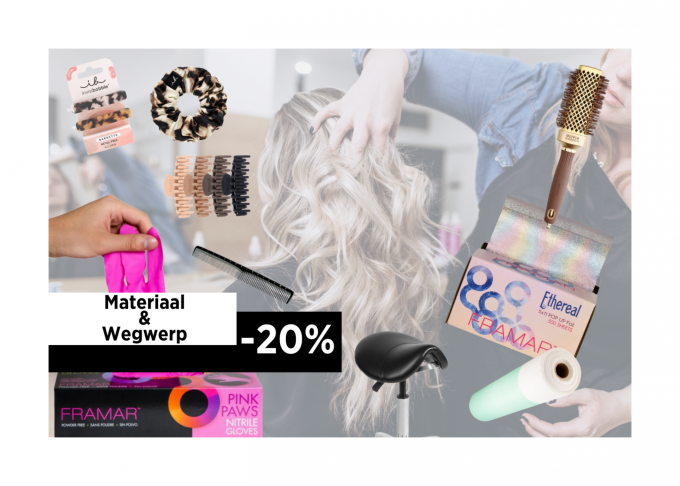 Hairco 20% korting op materiaal en wegwerp