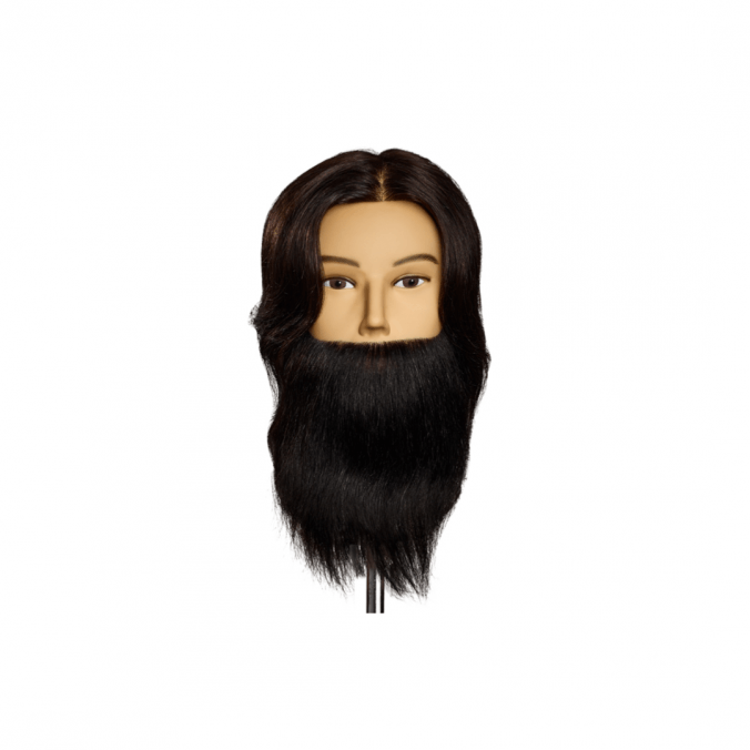 L'IMAGE Oefenhoofd Max Medium Brown 25cm Met Baard