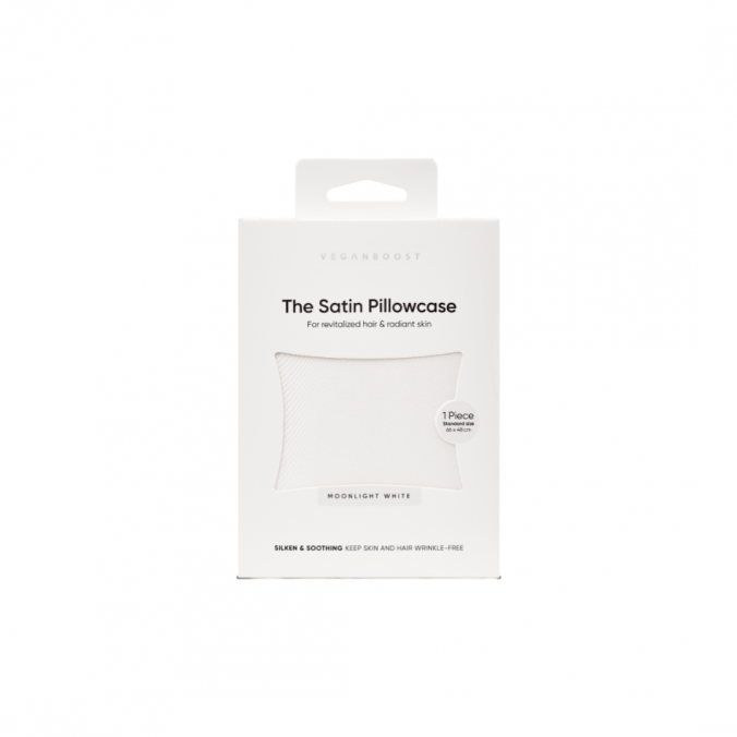 VEGANBOOST Satin Pillowcase Moonlight White