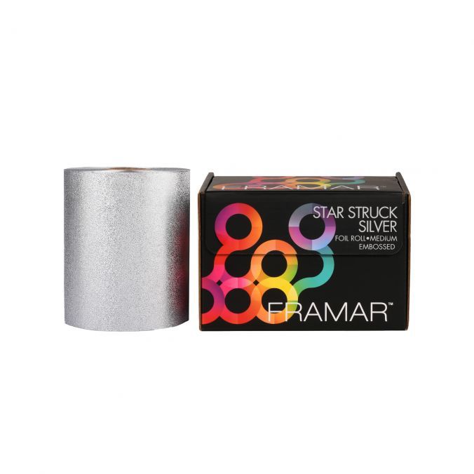 FRAMAR Embossed Star Struck Silver Roll 97,5m