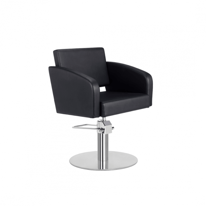 MIRPLAY Fauteuil Loris Base ronde Argent