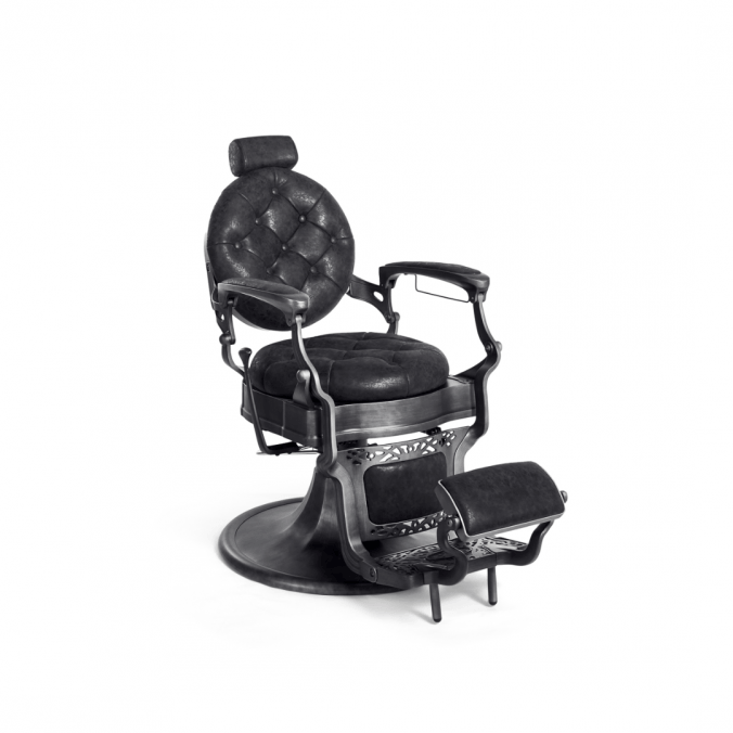 MIRPLAY Fauteuil De Barbier Clint Noir