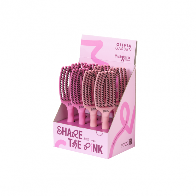 OLIVIA GARDEN Think Pink 2025 Fingerbrush Display 8pcs