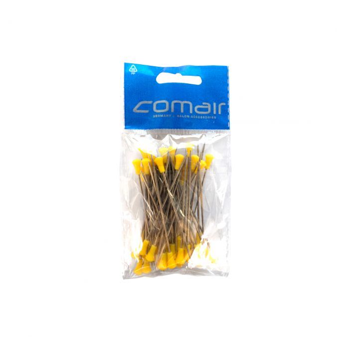 COMAIR Épingles À Bigoudis Métal Jaune 65mm