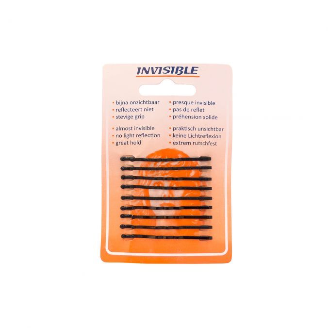 INVISIBLE Haarschuivers 5cm Kort Bruin