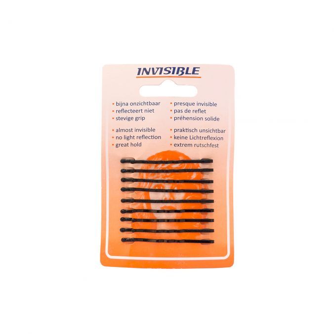 INVISIBLE Haarschuivers 5cm Kort Zwart