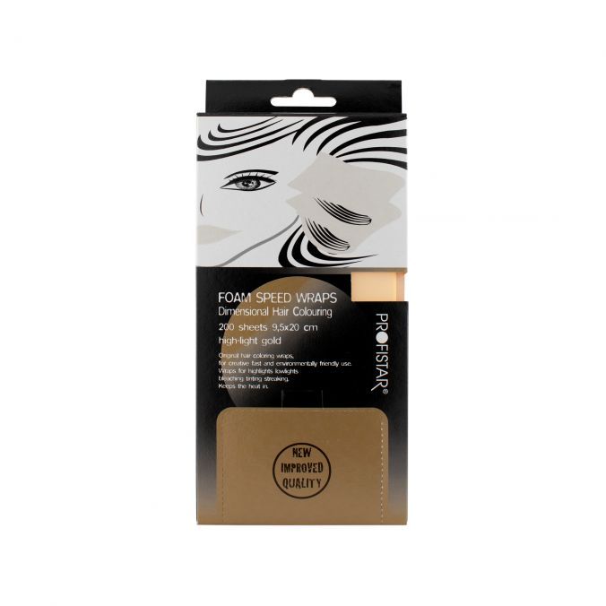 Profistar Papier Mèche En Mousse 9,5x20cm Or