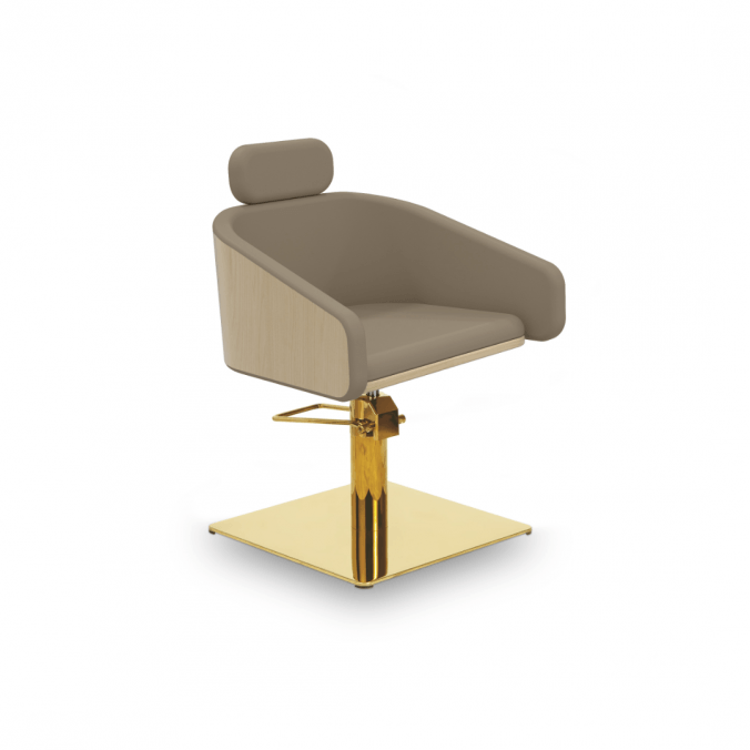 MIRPLAY Kappersstoel Alya BE Vierkante voet - Goud