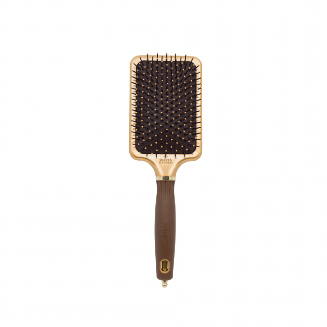 OLIVIA GARDEN Expert Care Nylon Goud&Bruin Paddle L