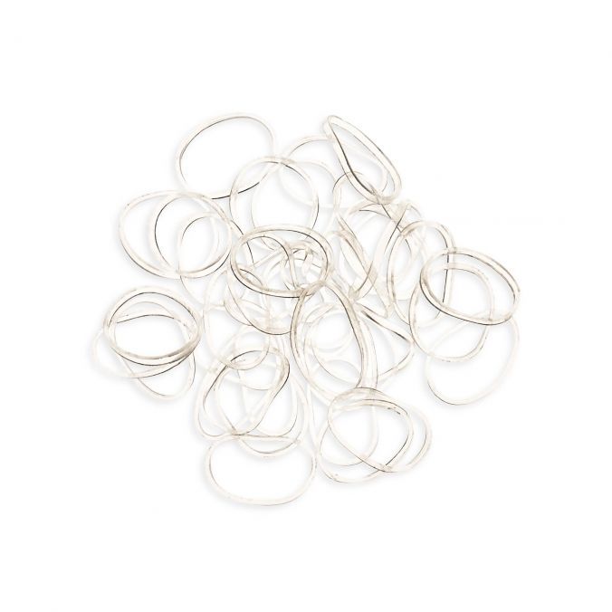 Mini haarelastieken transparant 40st