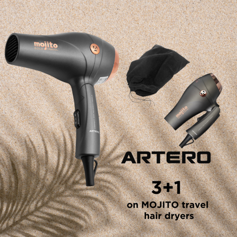 ARTERO Hairdryer Mojito Travel Gold 3+1 Deal