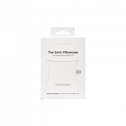 VEGANBOOST Satin Pillowcase Moonlight White