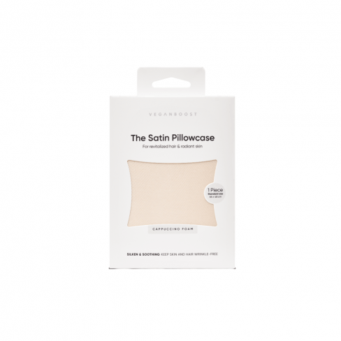 VEGANBOOST Satin Pillowcase Cappucino Foam