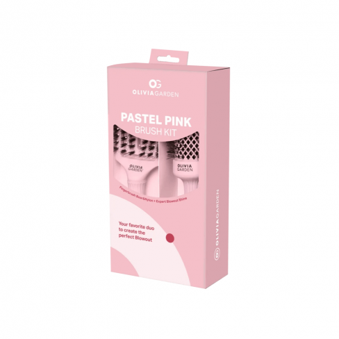 OLIVIA GARDEN Pastel Pink Brush Kit 2pcs