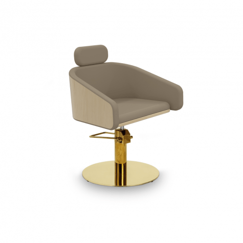 MIRPLAY Fauteuil Alya BE Base ronde - Or