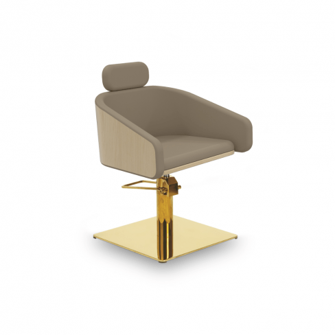 MIRPLAY Fauteuil Alya BE Base carrée - Or