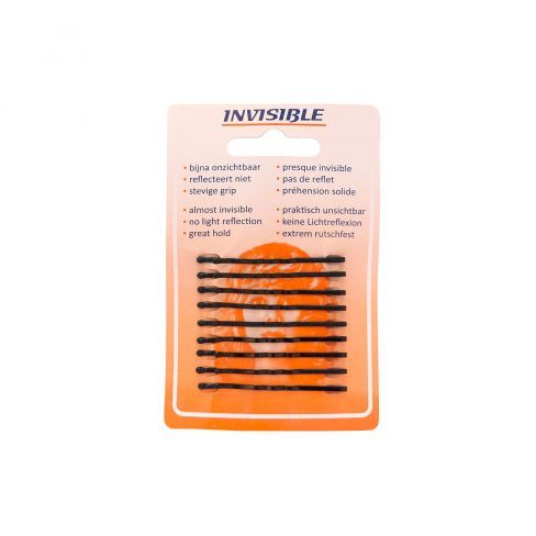 INVISIBLE Haarschuivers 5cm Kort Bruin