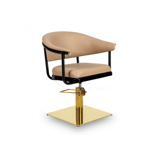 MIRPLAY Fauteuil Lyra BE Base carrée - Or