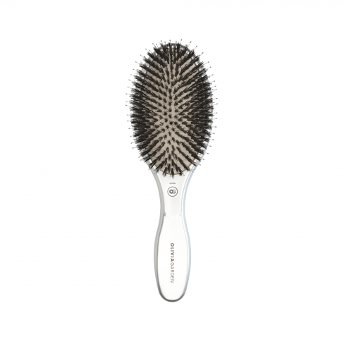 OLIVIA GARDEN Expert Care Ovale Sanglier & Nylon Argent