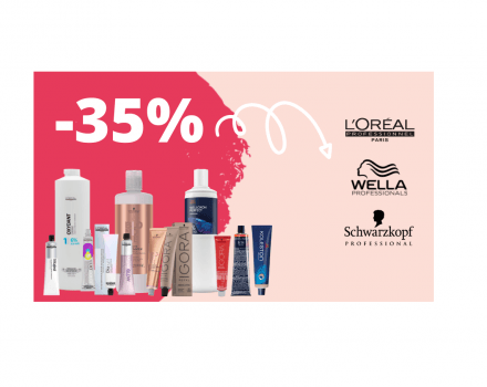 365 dagen voordeel: volumekorting tot 35% op L'Oréal, Wella & Schwarzkopf